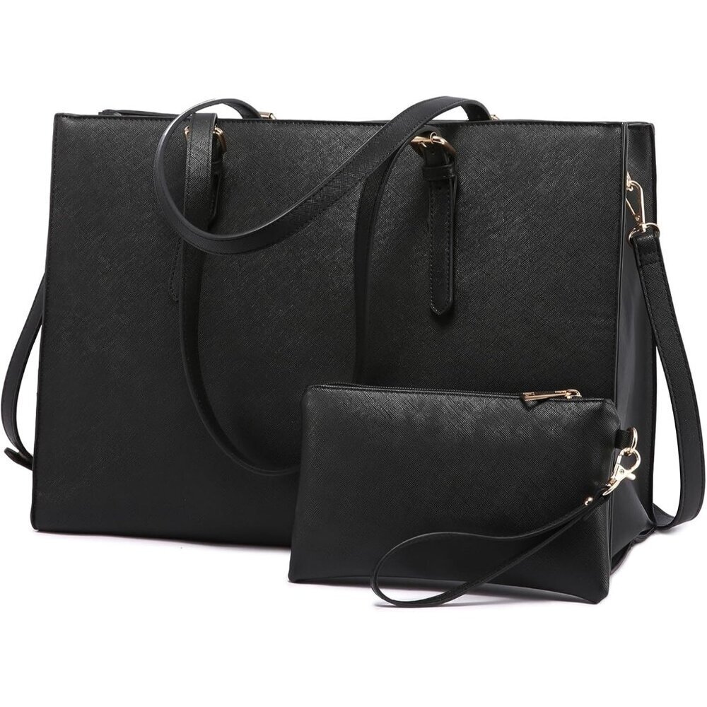 LOVEVOOK 15.6" Laptop Tote for Women, Shoulder Bag, Business & Travel Briefcase